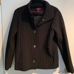 XS jacket can fit small possibly small/medium runs large